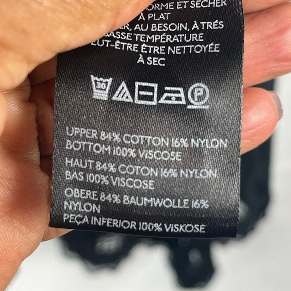 Free People Better With Time Black Lace Bell Sleeve Bodysuit Top Medium - Picture 7 of 7